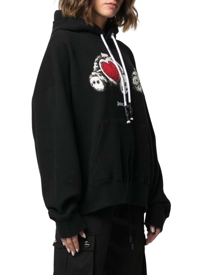 Palm Angels Bear In Love Hoodie Black White | Hype Vault Kuala Lumpur