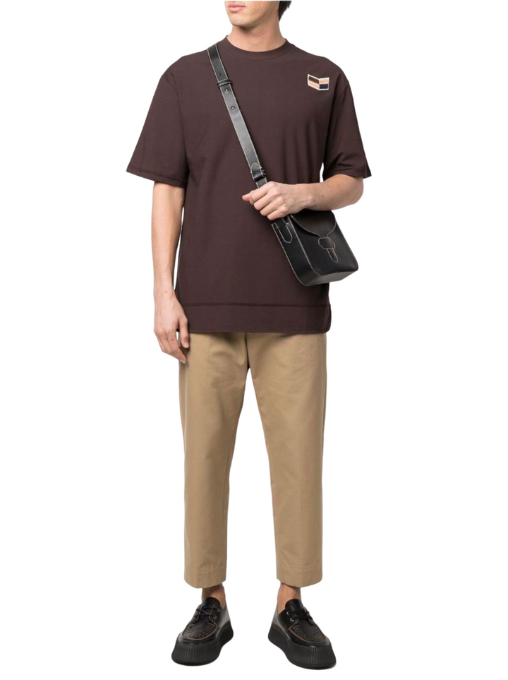 Jil Sander Logo Patch Crewneck T-Shirt Brown | Hype Vault Kuala Lumpur