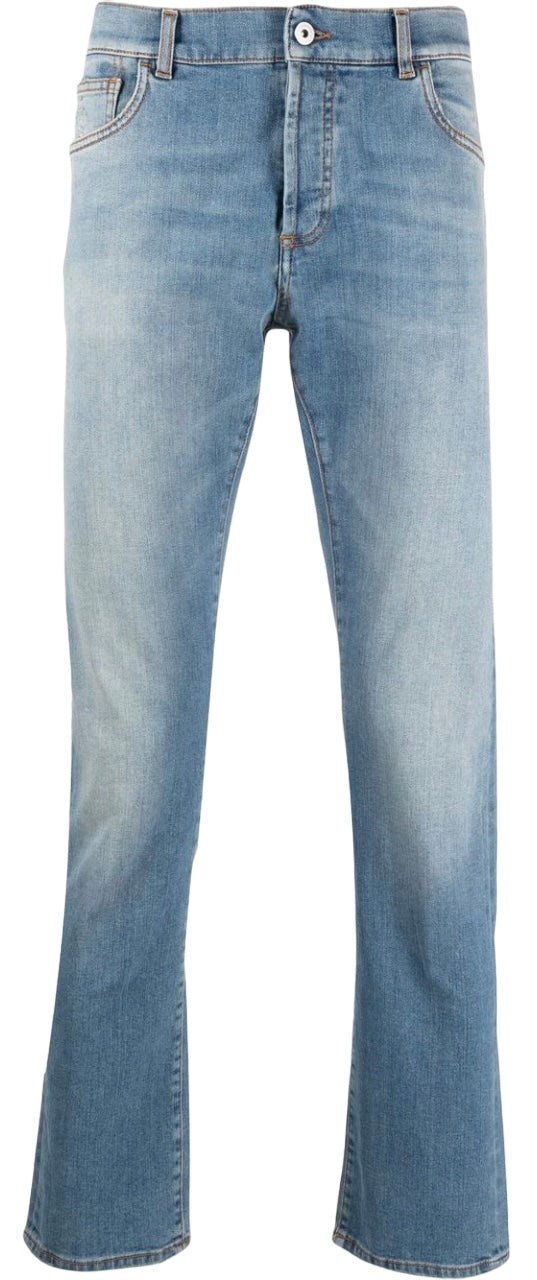 Marcelo Burlon Tempera Cross Stone Slim Denim Blue White | Hype Vault Kuala Lumpur