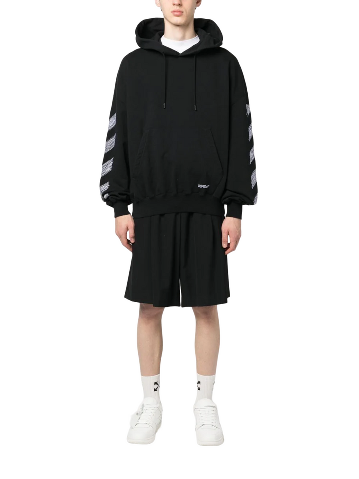 Off-White Scribble Diag Boxy Black Hoodie | Hype Vault Kuala Lumpur