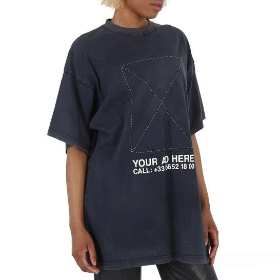 Balenciaga Black/White Oversized Logo Cotton T-Shirt | Hype Vault Kuala Lumpur