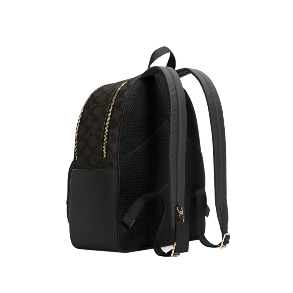 Coach Court Backpack In Signature Canvas Brown/Black | Hype Vault
