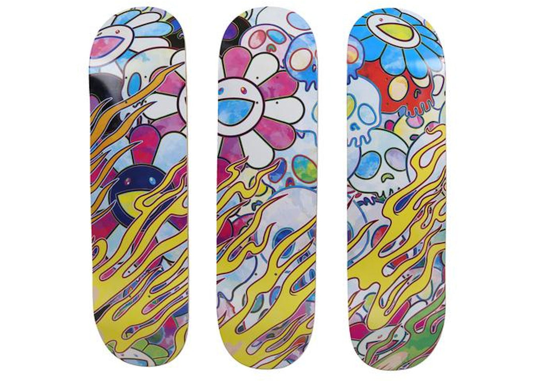Takashi Murakami Flaming Skull Skateboard Deck Set Multicolor | Hype Vault Kuala Lumpur | Asia's Top Trusted High-End Sneakers and Streetwear Store