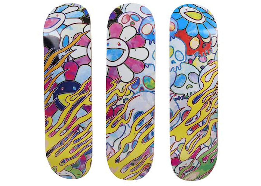 Takashi Murakami Flaming Skull Skateboard Deck Set MulticolorĀ | Hype Vault Kuala Lumpur | Asia's Top Trusted High-End Sneakers and Streetwear Store