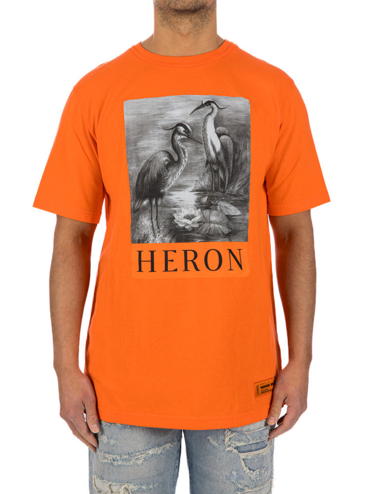 Heron Preston Heron BW Oversized T-Shirt Orange Black | Hype Vault Kuala Lumpur
