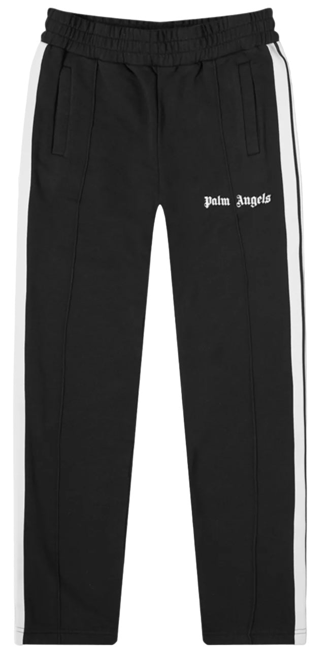 Palm Angels Fleece Track Pant Black White | Hype Vault Kuala Lumpur