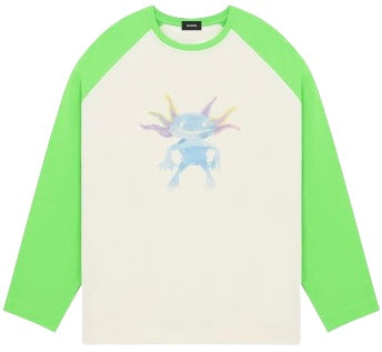 We11done Green Monster Long Sleeve Raglan T-Shirt | Hype Vault Kuala Lumpur