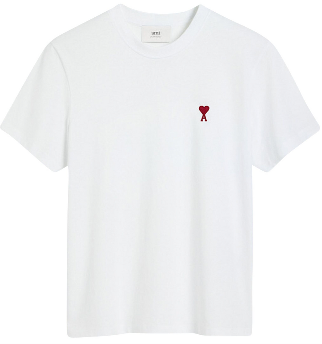 Ami Paris Ami de Coeur Embroidered T-Shirt White (SS22)