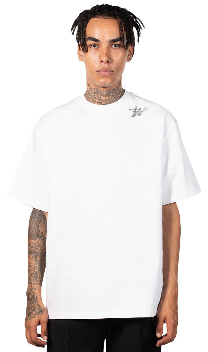 We11done Cotton WD Logo T-Shirt White | Hype Vault Kuala Lumpur