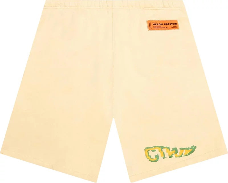 Heron Preston CTNMB Pixel Warp Sweatshorts Beige Green | Hype Vault Kuala Lumpur