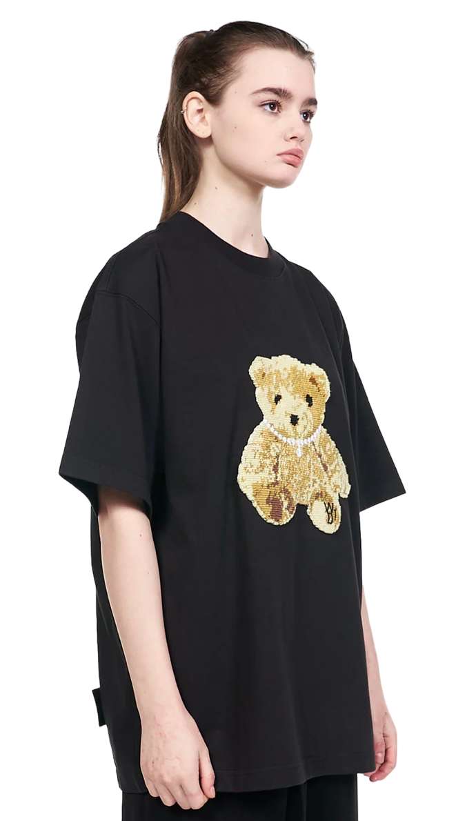 We11done Embroidered Teddy T-Shirt Black | Hype Vault Kuala Lumpur