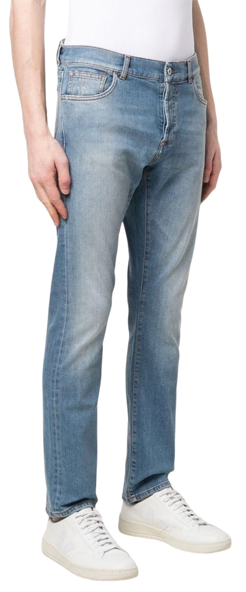 Marcelo Burlon Tempera Cross Stone Slim Denim Blue White | Hype Vault Kuala Lumpur