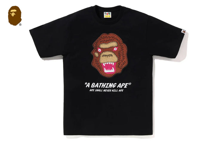 BAPE Embroidery Style Souvenir Logo Tee Black (SS25)