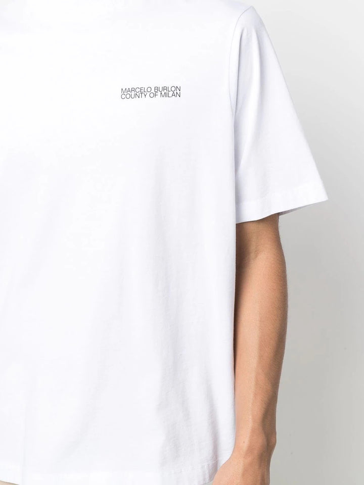Marcelo Burlon Tempera Cross Over T-Shirt White | Hype Vault Kuala Lumpur
