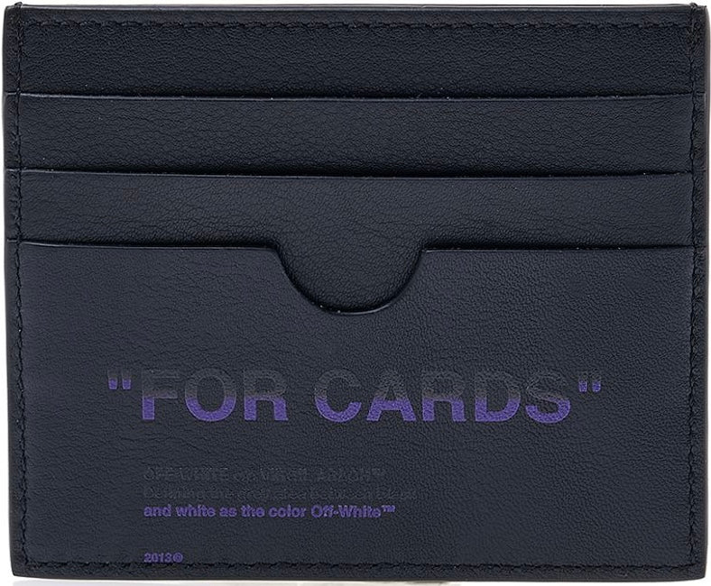 Off-White Slogan Print Leather Cardholder | Hype Vault Kuala Lumpur