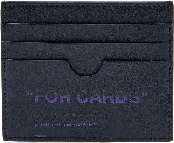 Off-White Slogan Print Leather Cardholder | Hype Vault Kuala Lumpur