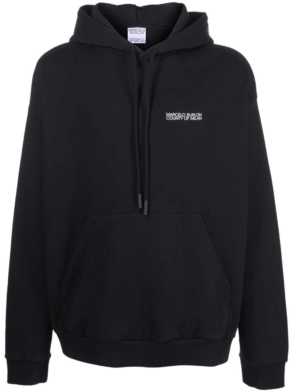 Marcelo Burlon Tempera Cross Over Hoodie Black White | Hype Vault Kuala Lumpur