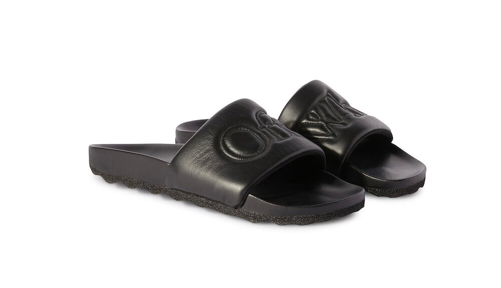 Off-White Bookish Leather Black Slide | Hype Vault Kuala Lumpur
