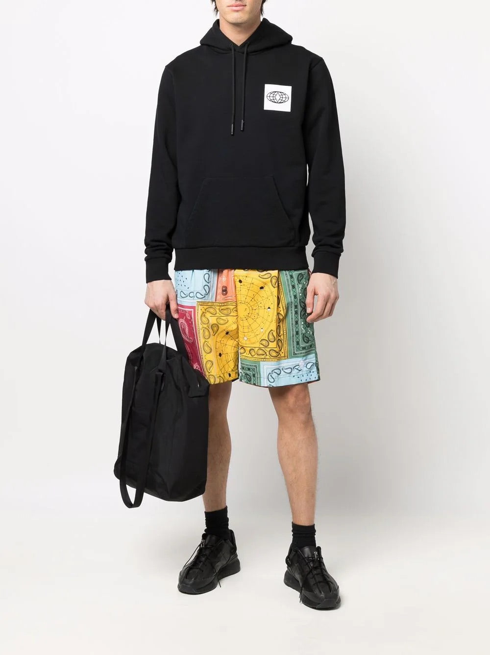Marcelo Burlon Skate Cross Regular Hoodie Black White | Hype Vault Kuala Lumpur