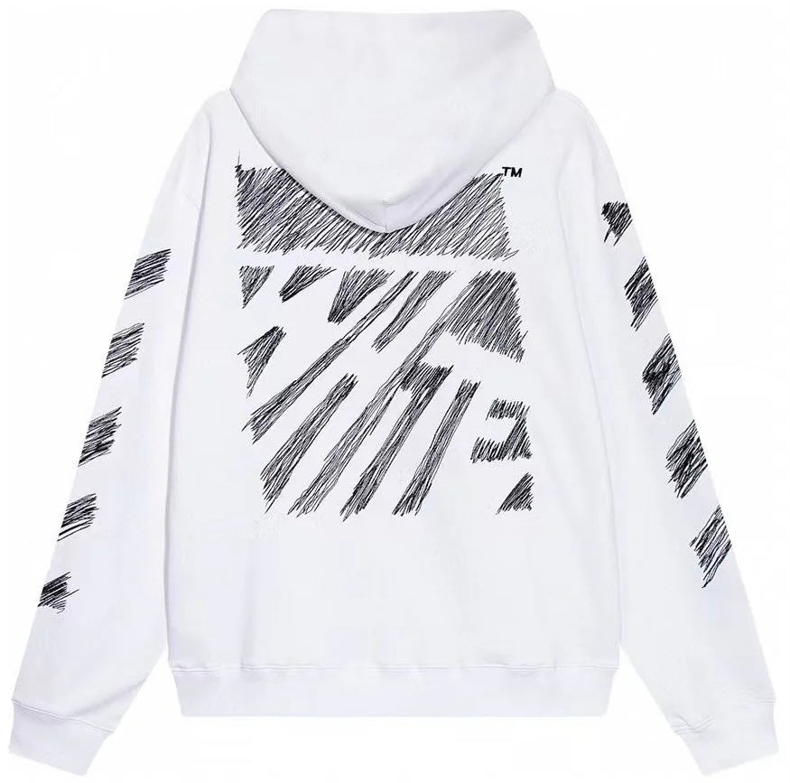 Off-White Scribble Diag Boxy White Hoodie | Hype Vault Kuala Lumpur