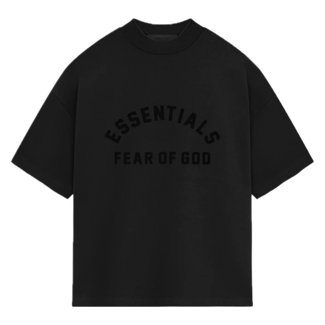 Fear of God Essentials Heavy Jersey Tee 'Jet Black' (FW23) | Hype Vault