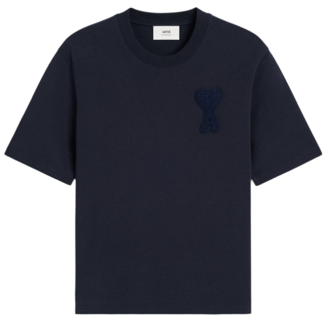 Ami De Coeur Patch T-Shirt Navy Blue | Hype Vault Kuala Lumpur | Authentic luxury, streetwear and sneakers destination