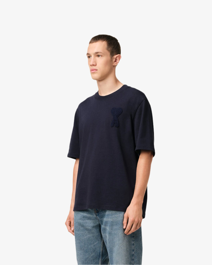 Ami De Coeur Patch T-Shirt Navy Blue | Hype Vault Kuala Lumpur | Authentic luxury, streetwear and sneakers destination