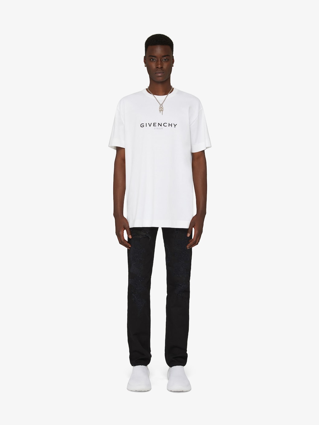 Givenchy Reverse T-Shirt White Oversized Fit | Hype Vault Kuala Lumpur | Asia's Top Trusted High-End Sneakers and Streetwear Store | Guaranteed 100% authentic