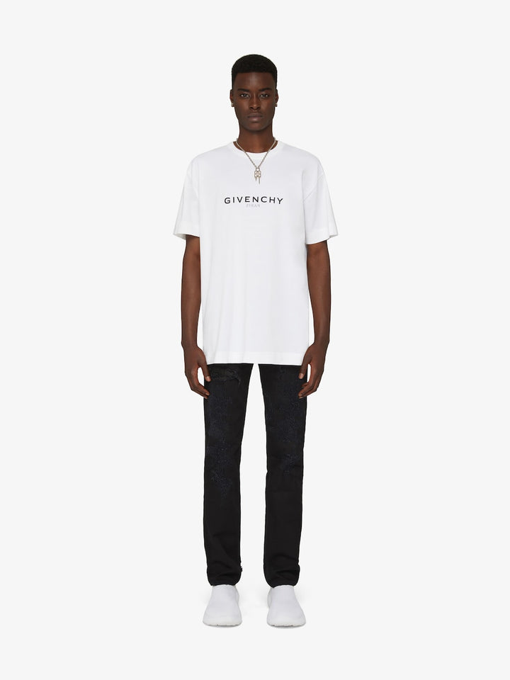 Givenchy Reverse T-Shirt White Oversized Fit | Hype Vault Kuala Lumpur | Asia's Top Trusted High-End Sneakers and Streetwear Store | Guaranteed 100% authentic