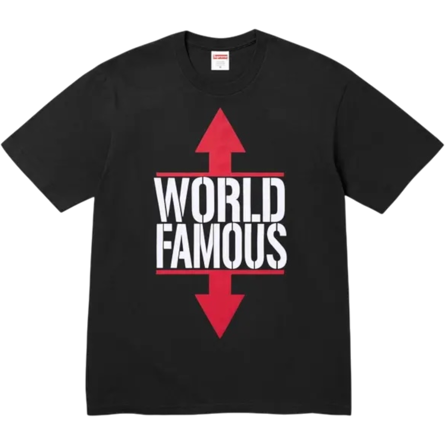 Supreme World Famous Tee 'Black' (SS26) – Hype Vault