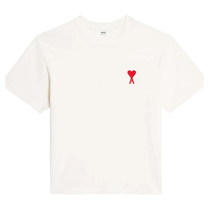 Ami De Coeur Embroidered Heavy Organic Cotton T-Shirt ‘Natural White’ - Hype Vault - Authentic Luxury, Sneakers, Streetwear and Collectibles