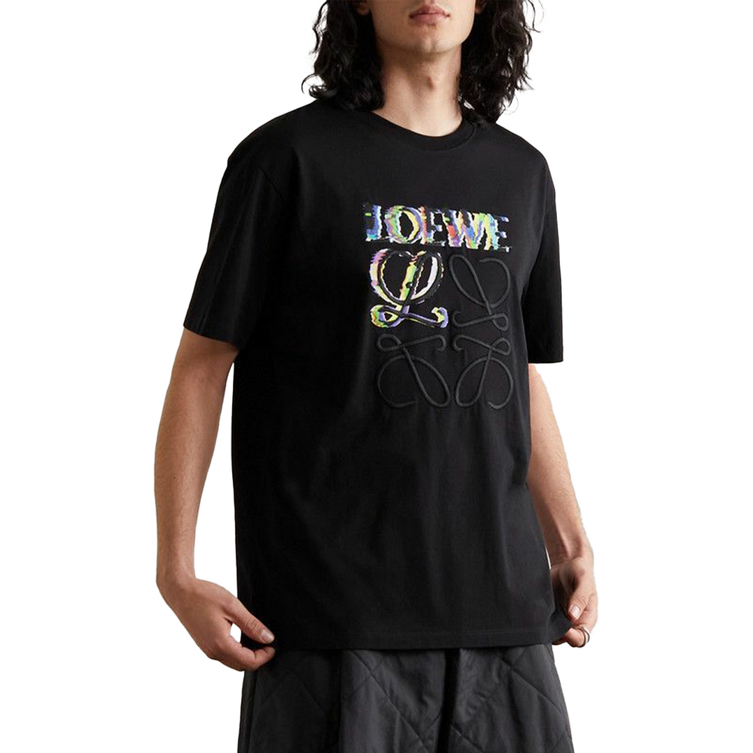Logo Glitch Anagram T-Shirt Black | Hype Vault