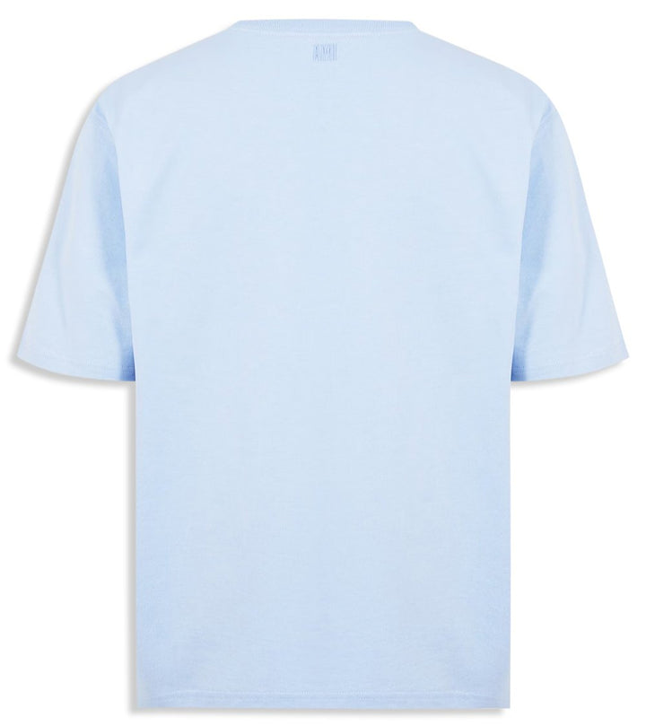 Ami Paris Big Heart T-Shirt Embroidered Sky Blue (SS23) | Hype Vault