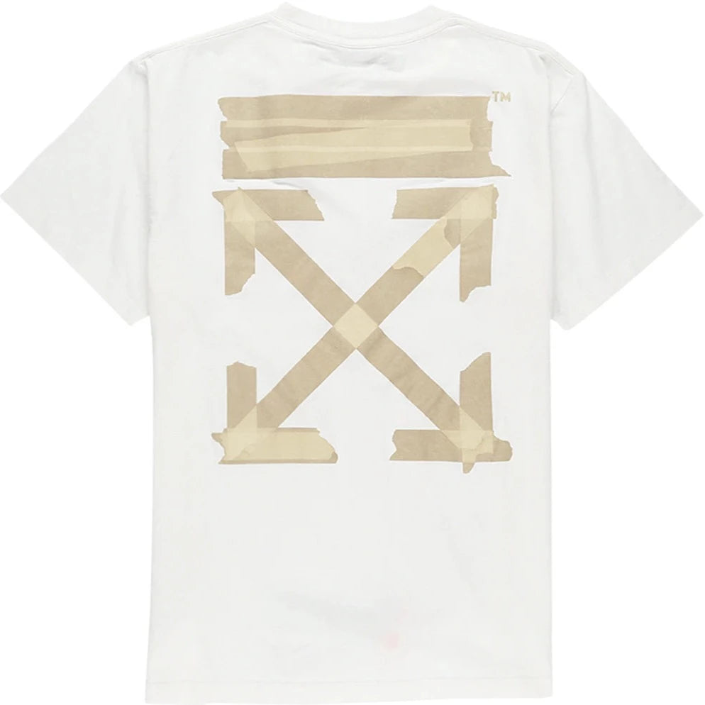 Off White Tape Logo White Sweatshirt OMBA025R20E30002 0148 XXXS