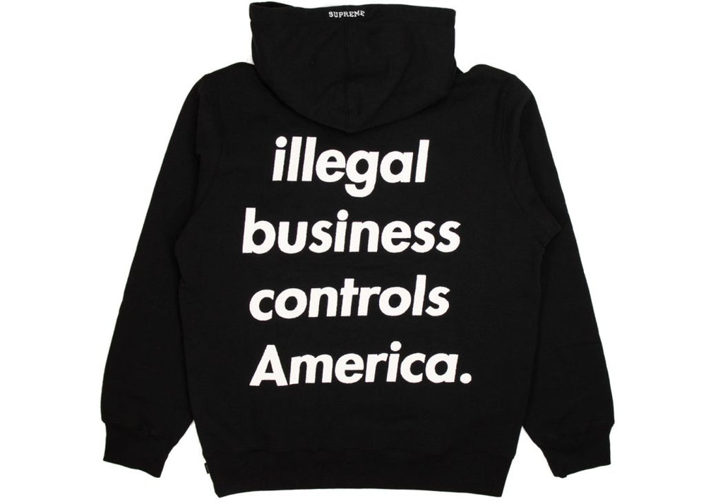 Supreme Illegal Business Hooded Sweatshirt Black | Hype Vault Kuala Lumpur | Asia's Top Trusted High-End Sneakers and Streetwear Store