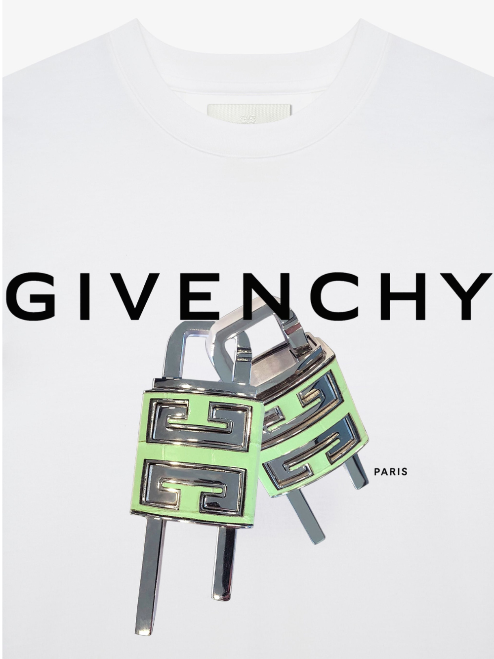 Givenchy 4G Lock T-Shirt White Slim Fit | Hype Vault Kuala Lumpur | Asia's Top Trusted High-End Sneakers and Streetwear Store | Guaranteed 100% authentic