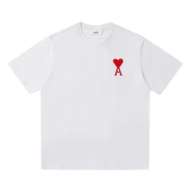 Ami Paris Big Heart T-Shirt Embroidered White | Hype Vault
