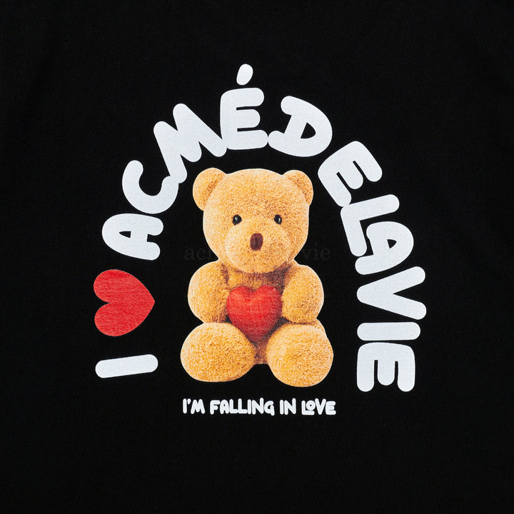 acmé de la vie (ADLV) I Love Teddy Bear Short Sleeve T-Shirt Black | Hype Vault Kuala Lumpur | Asia's Top Trusted High-End Sneakers and Streetwear Store