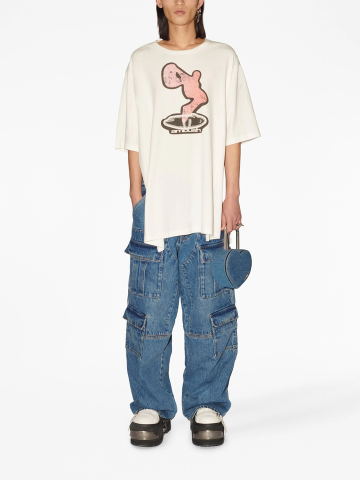 AMBUSH Side Splits Graphic T-Shirt Blanc De Black | Hype Vault Kuala Lumpur