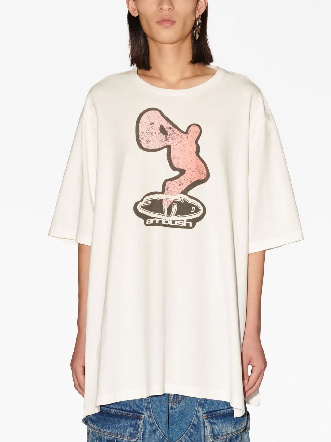 AMBUSH Side Splits Graphic T-Shirt Blanc De Black | Hype Vault Kuala Lumpur