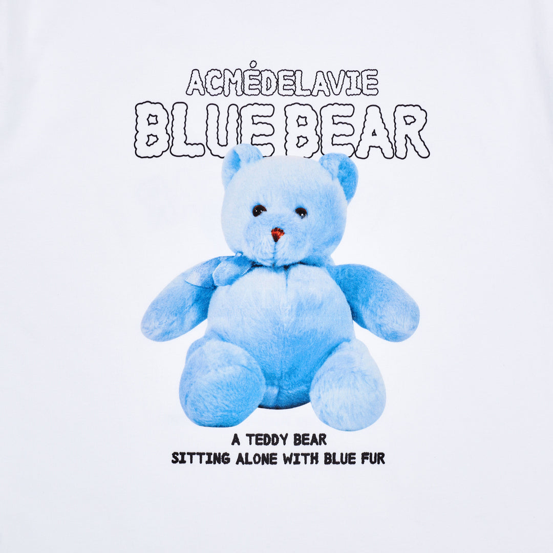 acmé de la vie (ADLV) Blue Teddy Bear Short Sleeve T-Shirt White | Hype Vault Kuala Lumpur | Asia's Top Trusted High-End Sneakers and Streetwear Store