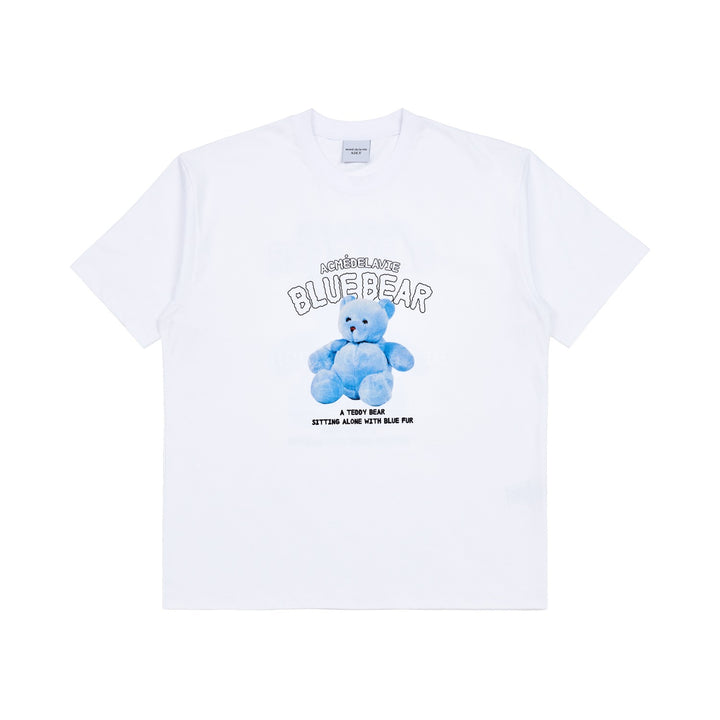 acmé de la vie (ADLV) Blue Teddy Bear Short Sleeve T-Shirt White | Hype Vault Kuala Lumpur | Asia's Top Trusted High-End Sneakers and Streetwear Store
