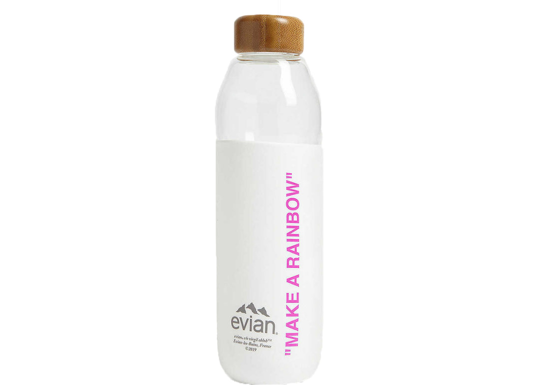 Evian By Virgil Abloh x SOMA Glass Water Bottle Pink | Hype Vault Kuala Lumpur | Asia's Top Trusted High-End Sneakers and Streetwear Store