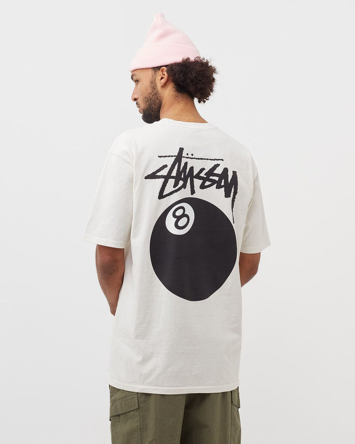 Stussy 8 Ball Pigment Dyed Tee Natural | Hype Vault Kuala Lumpur | Asia's Top Trusted High-End Sneakers and Streetwear Store | Guaranteed 100% authentic