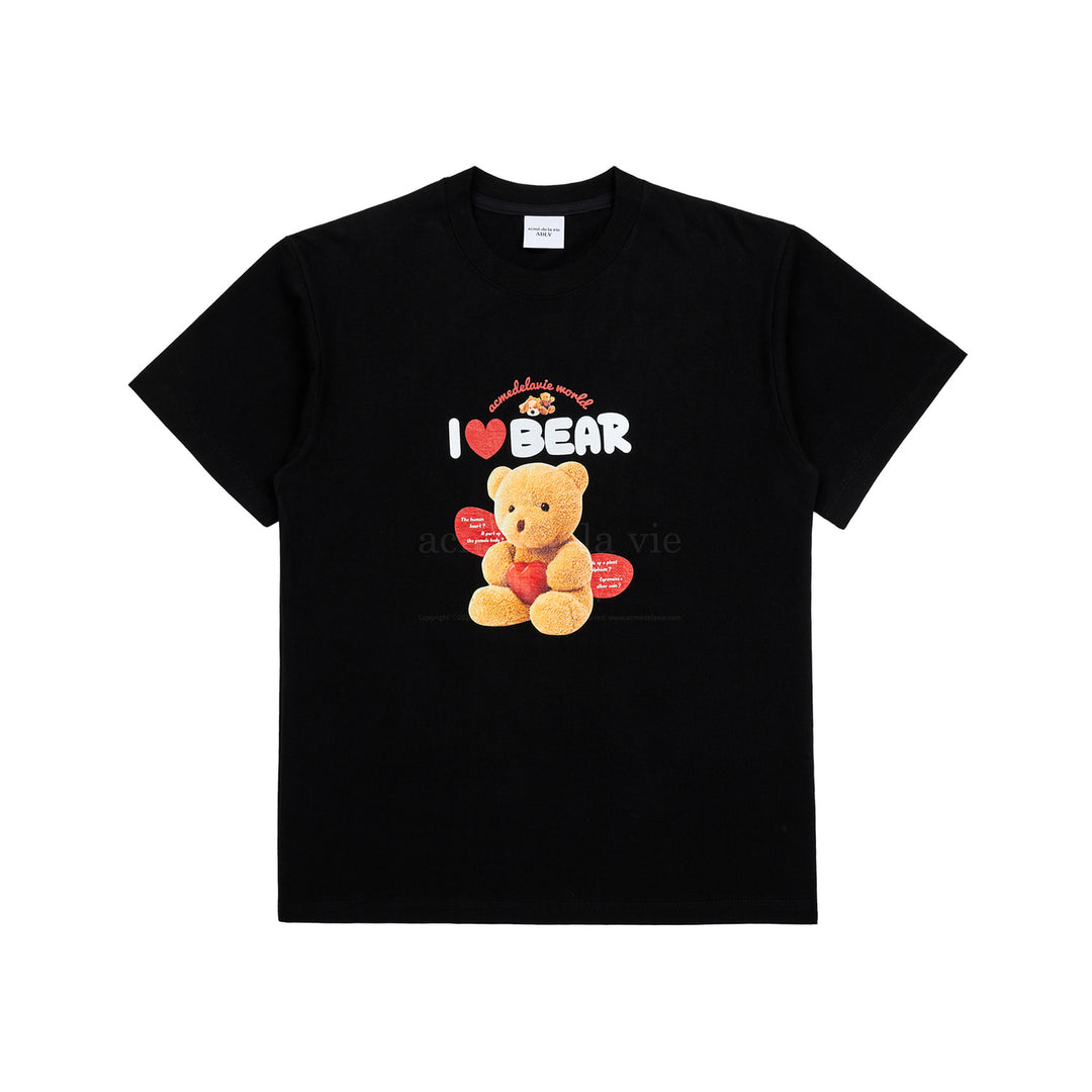 acmé de la vie (ADLV) I Love Teddy Bear Short Sleeve T-Shirt Black | Hype Vault Kuala Lumpur | Asia's Top Trusted High-End Sneakers and Streetwear Store