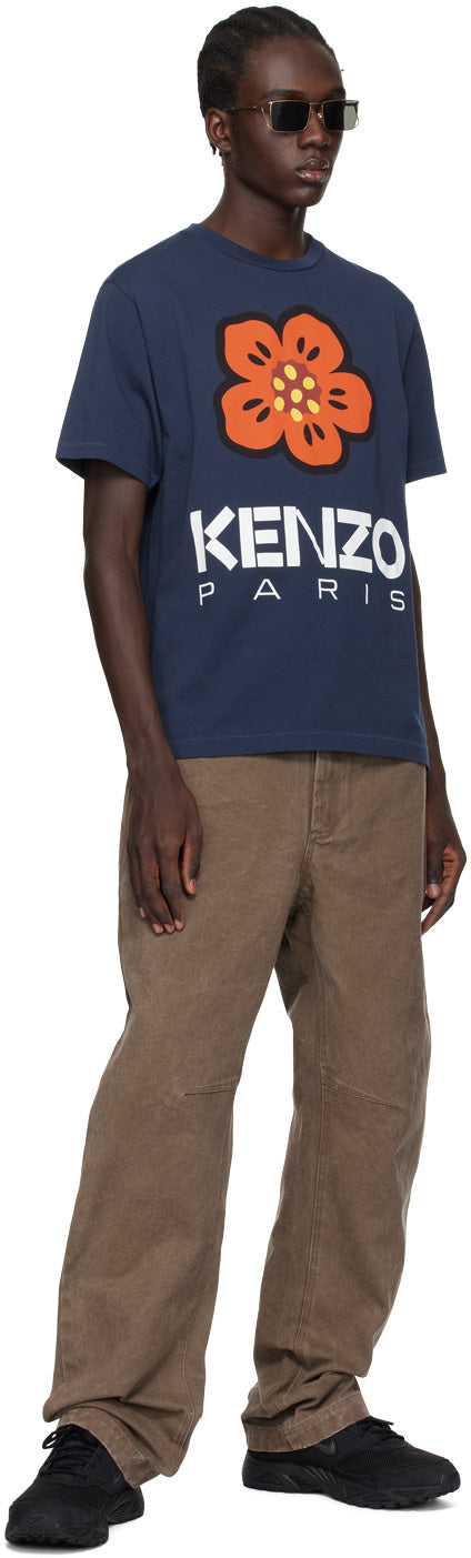 Kenzo Paris Large Boke Flower Oversized T-Shirt Midnight Blue | Hype Vault Kuala Lumpur | Asia's Top Trusted High-End Sneakers and Streetwear Store | Guaranteed 100% authentic