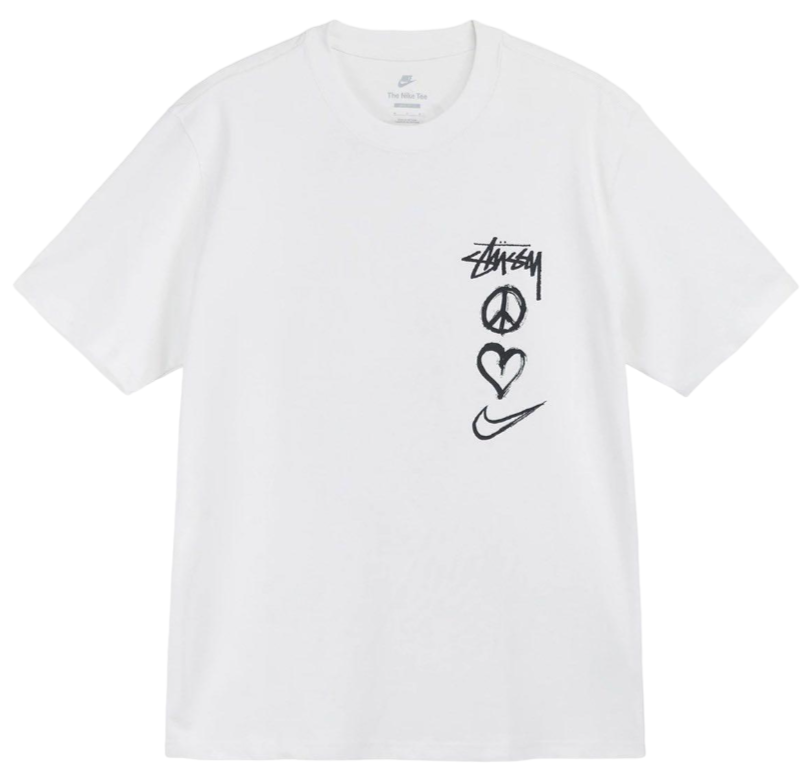 Nike x Stussy Peace, Love, Swoosh Tee White | Hype Vault Kuala Lumpur