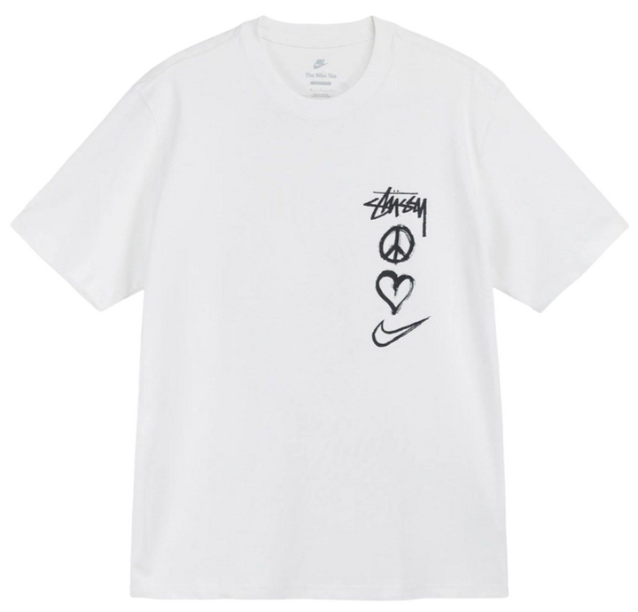 Nike x Stussy Peace, Love, Swoosh Tee White | Hype Vault Kuala Lumpur