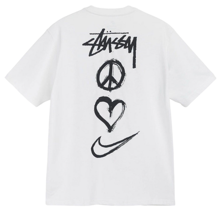Nike x Stussy Peace, Love, Swoosh Tee White | Hype Vault Kuala Lumpur