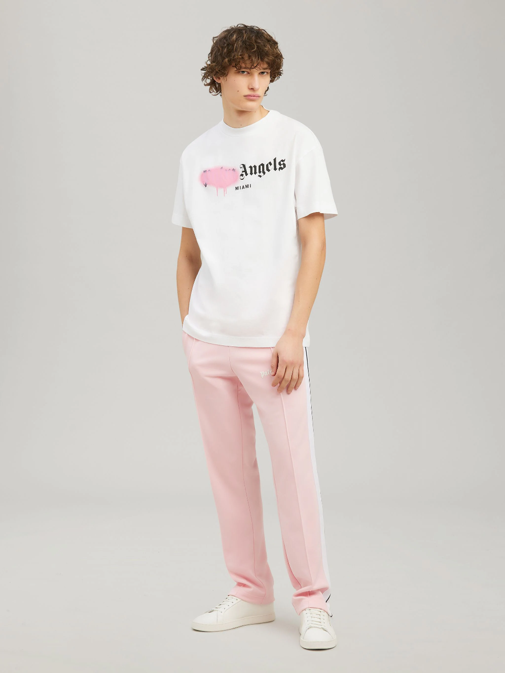 Palm Angels Miami Sprayed Logo Tee White | Hype Vault Kuala Lumpur | Asia's Top Trusted High-End Sneakers and Streetwear Store